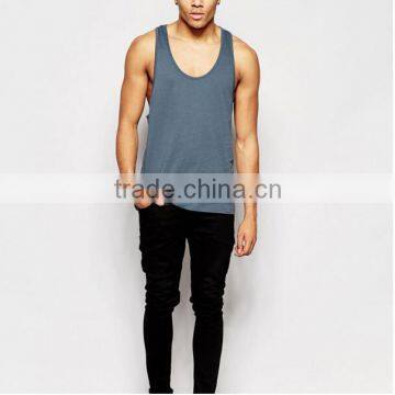 2016 newest design promotional plain fitness burnout gym cotton mens tank top online shop