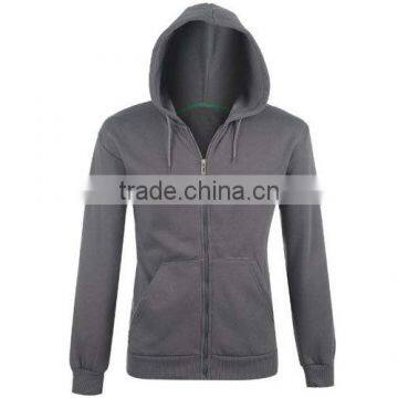 Latest style plain zipper pullover hoodies