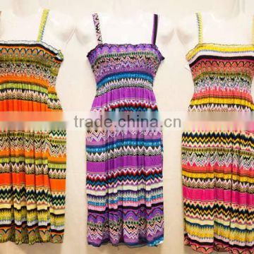 Wholesale Short Chevron Printed Summer Dresses 100+ styles in stock