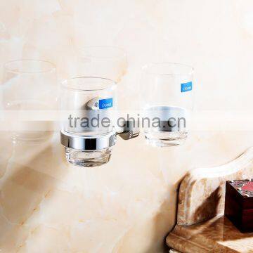 Bathroom Accessory With Brass Double Cup Holder for Hotel Family Use.