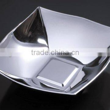 wholesale plastic containers salad bowl, 8inch plastic bowl,silver coated bowl