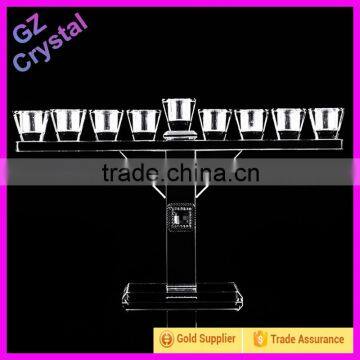 Wholesale 7 arms crystal glass wedding decoration candelabrum