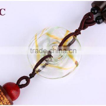Empty Glass Hanging Car Air Freshener Bottle Car Perfume Bottle