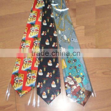 Polyester Santa Clause Necktie for Christmas