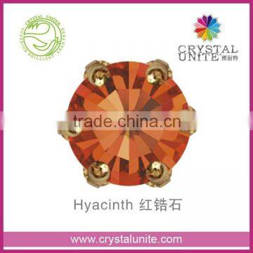 Crystal Unite Lead Free Chaton in Crown Setting, Hyacinth