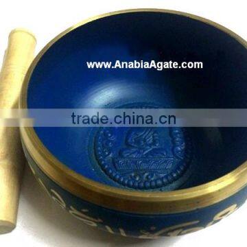 Tibetan Buddhist Meditation Singing Bowls With Embossed Buddha