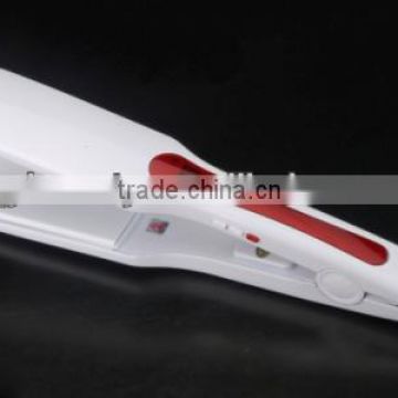 Extended titanium plate for professional use digital hair flat iron