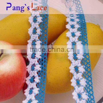2016 Blue African Guipure Cotton Ribbon Trim Crochet Accessories Lace C250104 photo-1