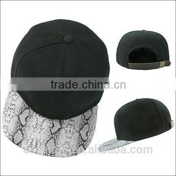 plain fitted flat brim cap