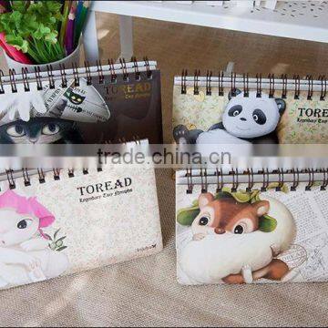 2016 Cute Planner Notebook Printed Paper Cover Spiral Organizer Notebooks