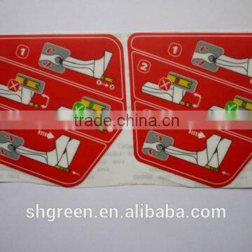 Smooth surface self-adhesive paper sticker for instrument