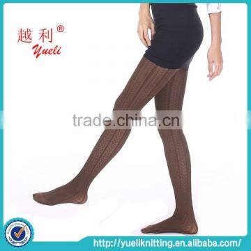 2015 Sexy japanese brown seamless stripe anti slip compression pantyhose