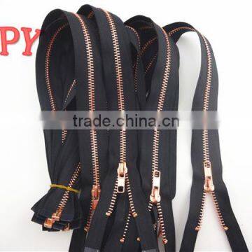 good market 5# rose gold metal zipper