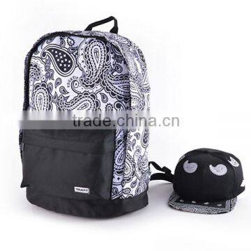 Full Printed Canvas School Backpack photo-4