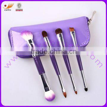 4pcs Double Sided Promotion Makeup Brush Set with Zip Pouch