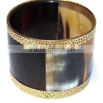 Water Buffalo/cow Jewelry Horn Bangle With Brass Fashion Jewelry Handmade in India New Design photo-2
