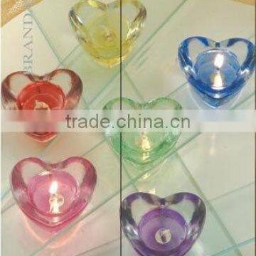 Heart-shaped Glass Candle Holder