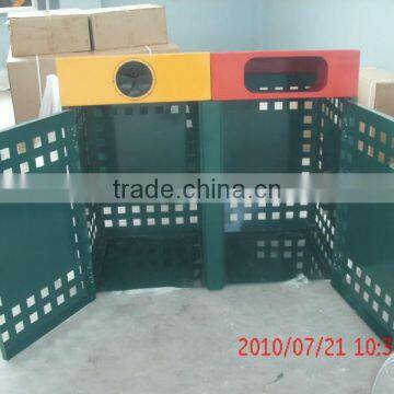 Outdoor steel stainless steel garbage container