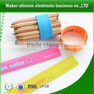 silicone slap band ruler,slap wristband