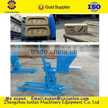 easy use no power manual interlocking brick machine