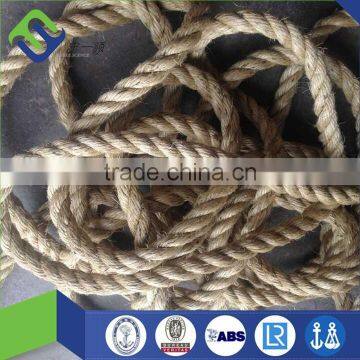 24mm 3 strand sisal hemp rope, jute hemp twine rope for sale