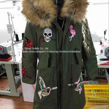 Fake Fur Jacket, Women's Clothing, Green, Polyester