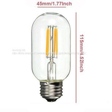 Edison Vintage LED Filament Bulb 2200K 4W t45 led bulb edison repalce 25W Incandescent lamp