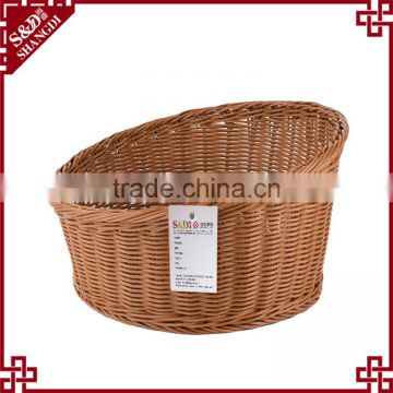 Wholesale in bulk bevel round shape fruit storage basket bread display