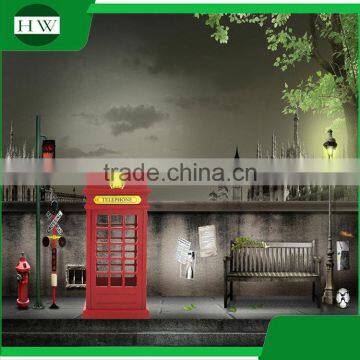 Plastic Antique Telephone Booth Eye Protection Battery Operated Usb Rechargeable Led Study Reading Desk Table Touch Night Light photo-3