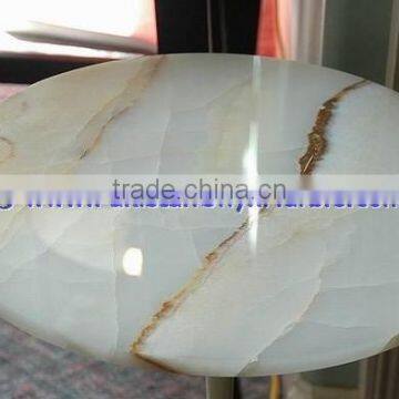 A GRADE LIGHT GREEN ONYX TABLE TOPS COLLECTION photo-6