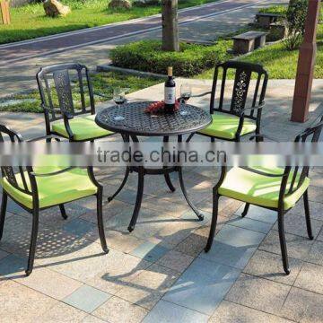 Outdoor aluminum bar table and chair