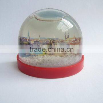 Snow Globe With The Magnet,Fridge Magnet For Tourist Souvenirs,OEM Fridge Magnet Plastic Photo Snow Globe photo-2