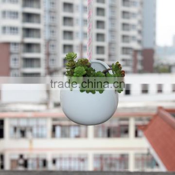 Desktop or hanging simple decoration succulent pot ceramic planter