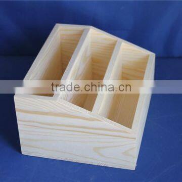 Handmade Eco-friend Pine Wooden Office Paper Rack Wholesale photo-2