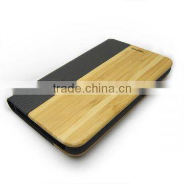 OEM Wood Leather Cell Phone Case for Samsung S7 photo-3