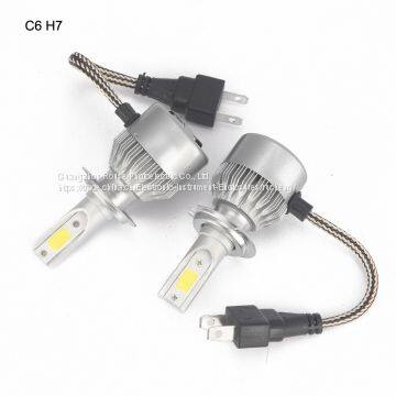 Hot Sale Brightest Car Accessories C6 H7 Cob 30W/Bulb(60W/Set) 6400lm/set(3200lm/b LED COB H7 LED Headlight Bulbs Hi/Lo photo-4