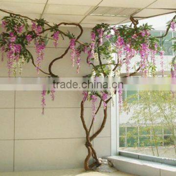 Vertical Plastic Flower Wisteria Hanging Vine Artificial Garden Wedding Vine photo-5