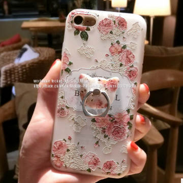 Beautiful Ultra-thin Soft Case Silicone Mobile Phone Cases for IPhone7/7Plus/6/6s/6plus/6splus With Ring Stand Holder photo-4