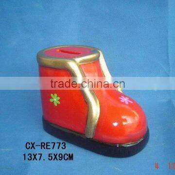 pottery painting shoes design saving bank