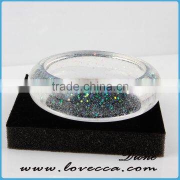 Real Flower Resin Bangle, Real Flower Bracelet, Preserved Flower Bracelet photo-3