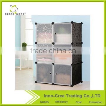 Multi Use DIY 6 Compartments Freestanding Plastic PP Storage Cube