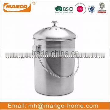 Stainless Steel Metal Indoor Compost Bin photo-3