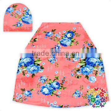 Stretch Flower Baby Car Seat Cover Pink Car Seat Covers Baby Hat Set Toddler Car Seat Cover photo-2