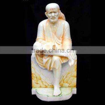 Marble Sai Baba Statue, White Marble Shirdi Sai Baba Statue