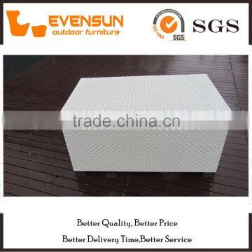 White And Grey Wicker Storage Box Rattan Furniture photo-4