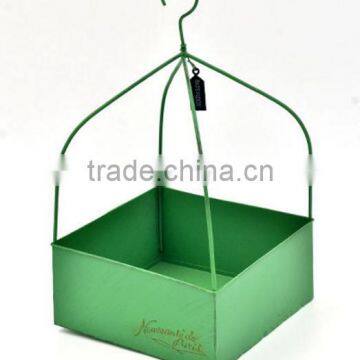 Hanging Flower Pots Large Metal Iron Bucket Flower Holder Garden/Balcony Planter photo-4