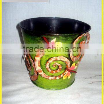 Metal Flower Pot Garden Home With 3D Metal Application Iron Flower Pot Stand photo-3