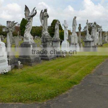 Outdoor Garden Decoration Stone Carving White Marble Cemetery Statues photo-6
