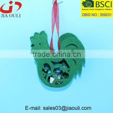 BSCI Audit Factory Unique Design Easter Decorations With LED Light Non-woven Chicken Hanger photo-3