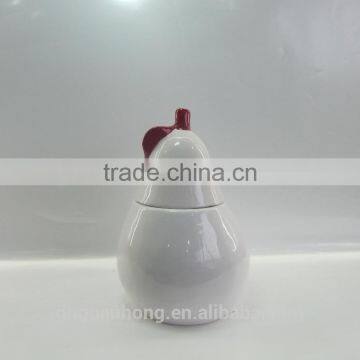 Hot Fruit Shaped Container Ceramic Pear Jar photo-4